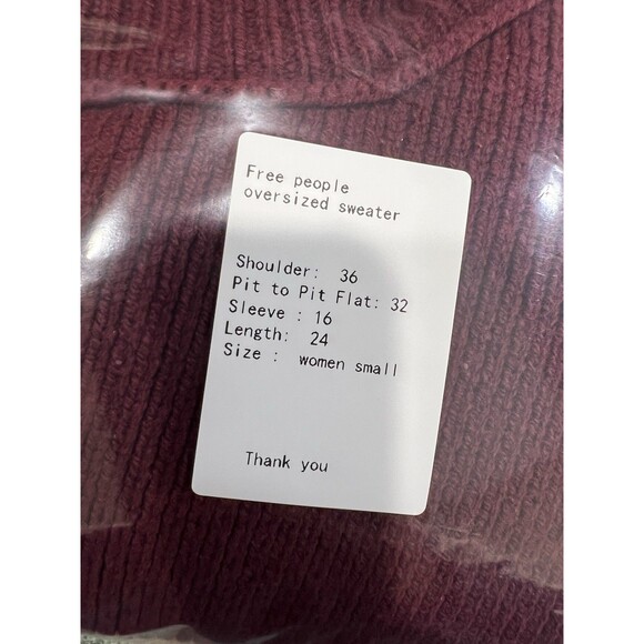 FREE PEOPLE Easy Street Oversized Sweater Color Block In Peach Combo Size Small - Picture 9 of 9